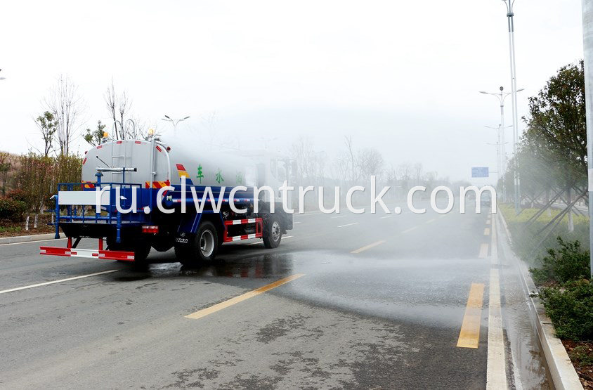 street cleaning truck in action 4